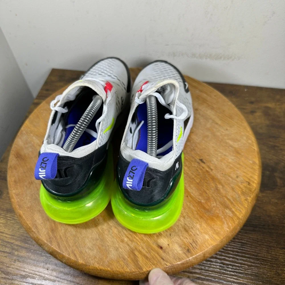 Nike Air Max 270 Womens White Black Volt Red AH6789-116 Sneakers Size 9